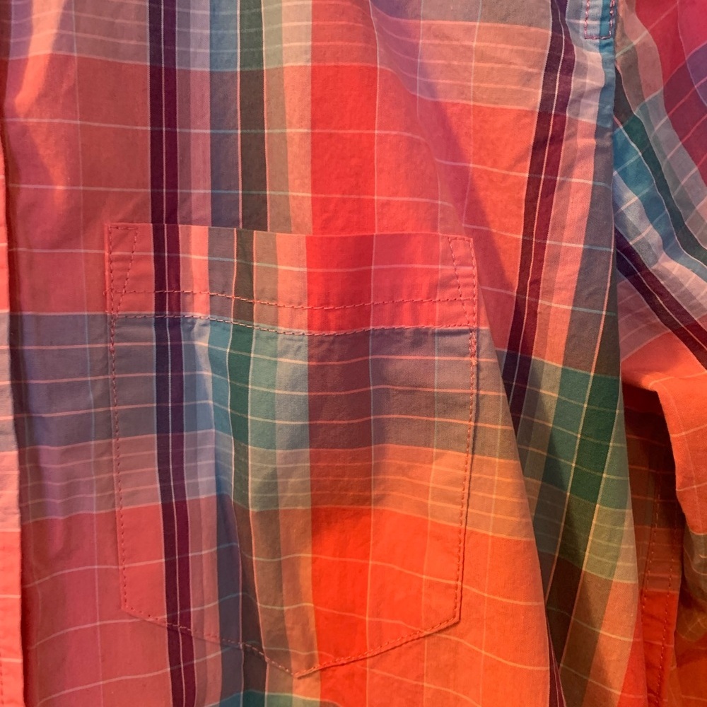 J. Crew Pink and Blue Plaid Long Sleeve Shirt Dress - Picture 5 of 10